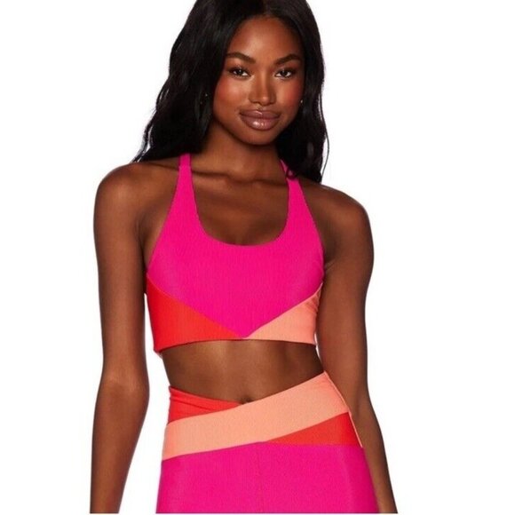 Beach Riot Tops - BEACH RIOT Norah Top Magenta Coral Pink Sport